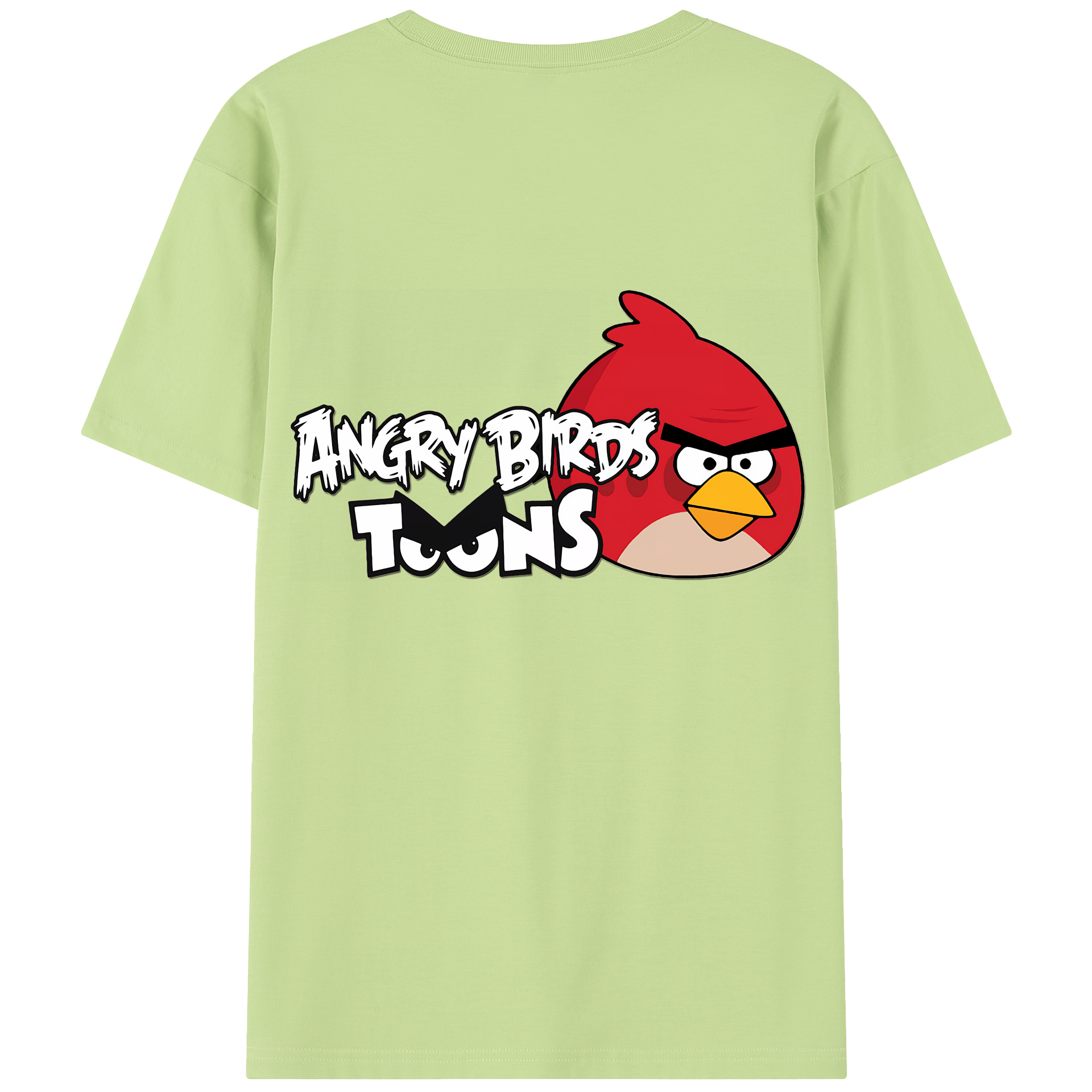 （画像用） Angry Birds アングリーバード 綿100％半袖Tシャツ（背面プリント）